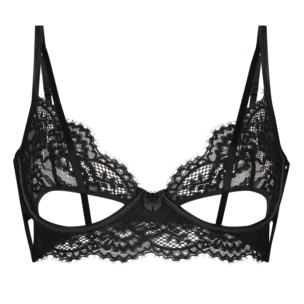 Ladies Floral Lace Hallow Out 2PCS Lingerie Set SKLG4109