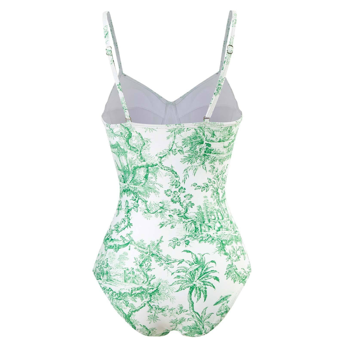 Two Shoulder One Piece Swimwear with Cover 8BK3WST282