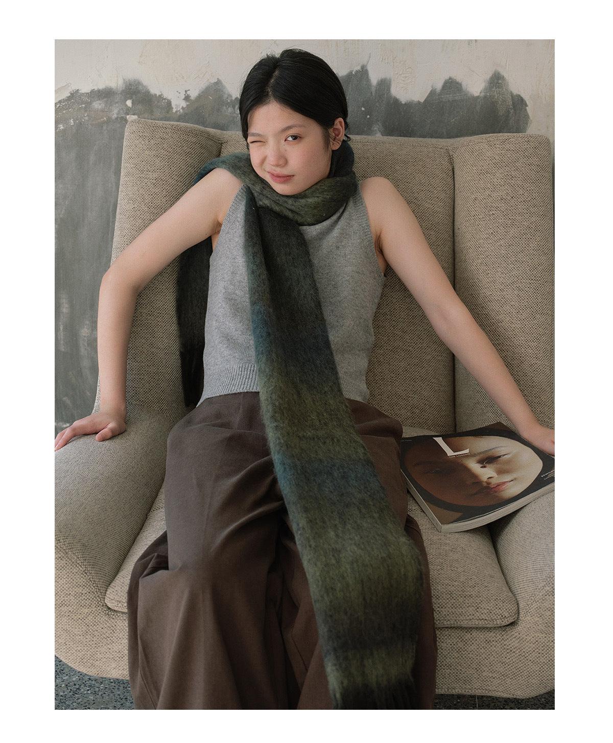 Ladies Gradient Color Simple Scarf YN037