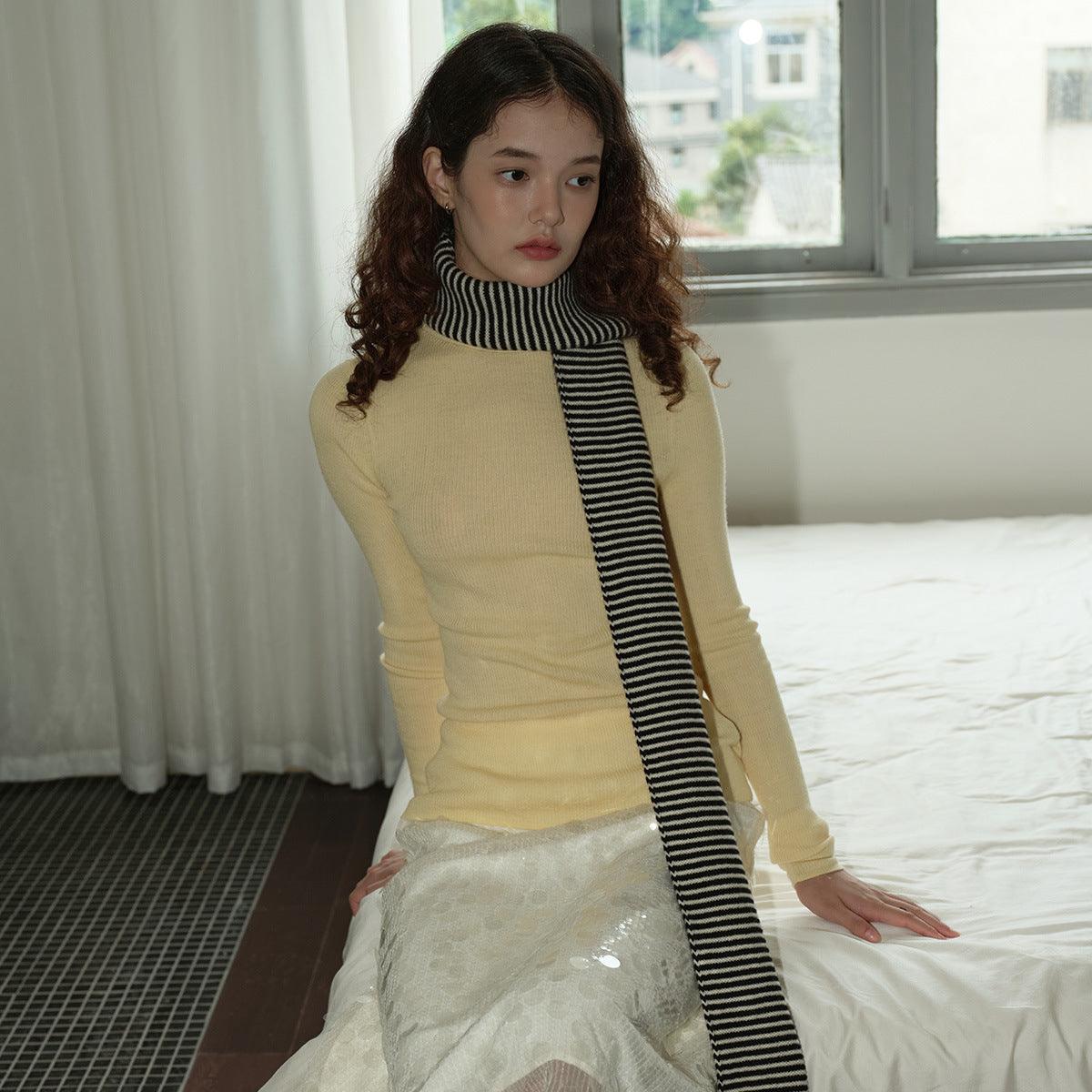 Ladies Classic Stripe Soft Knit Scarf YW4057