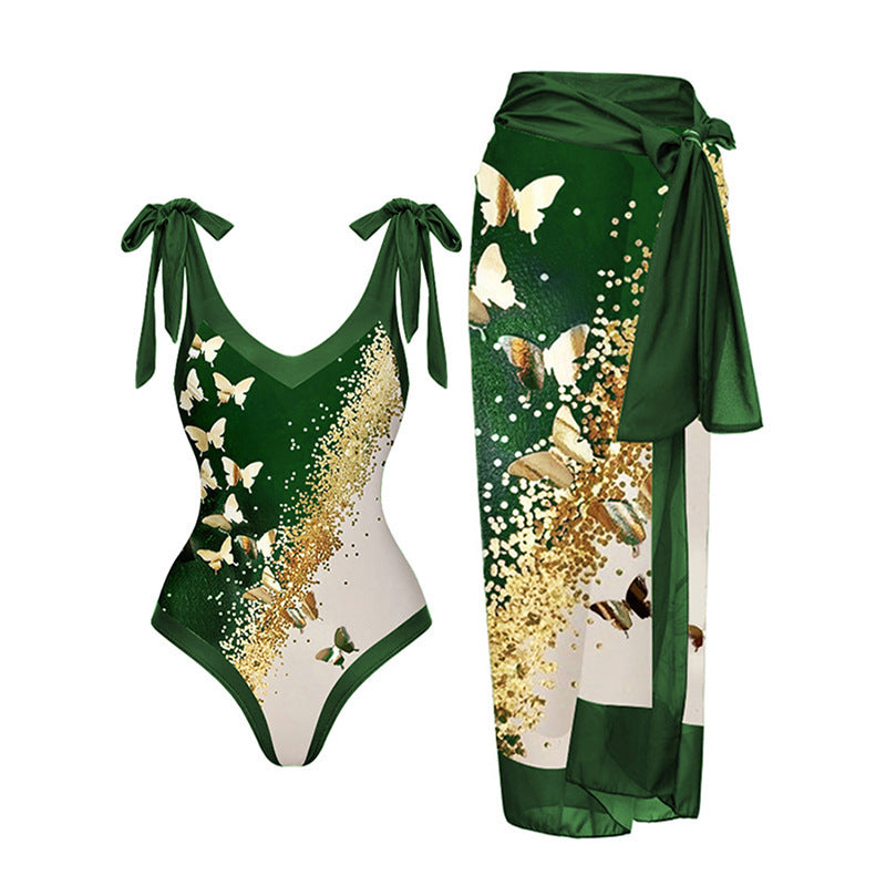 Ladies One Piece with Salong Cover Swimsuit SKSW40080ST