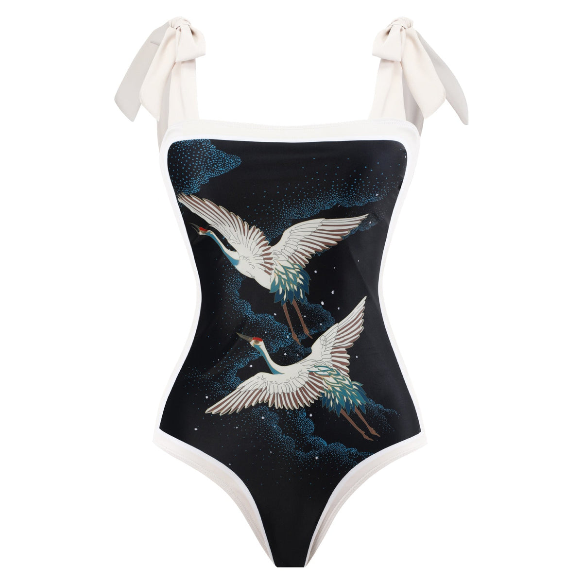 Two Shoulder with Cover One Piece Swimwear SKSW40146