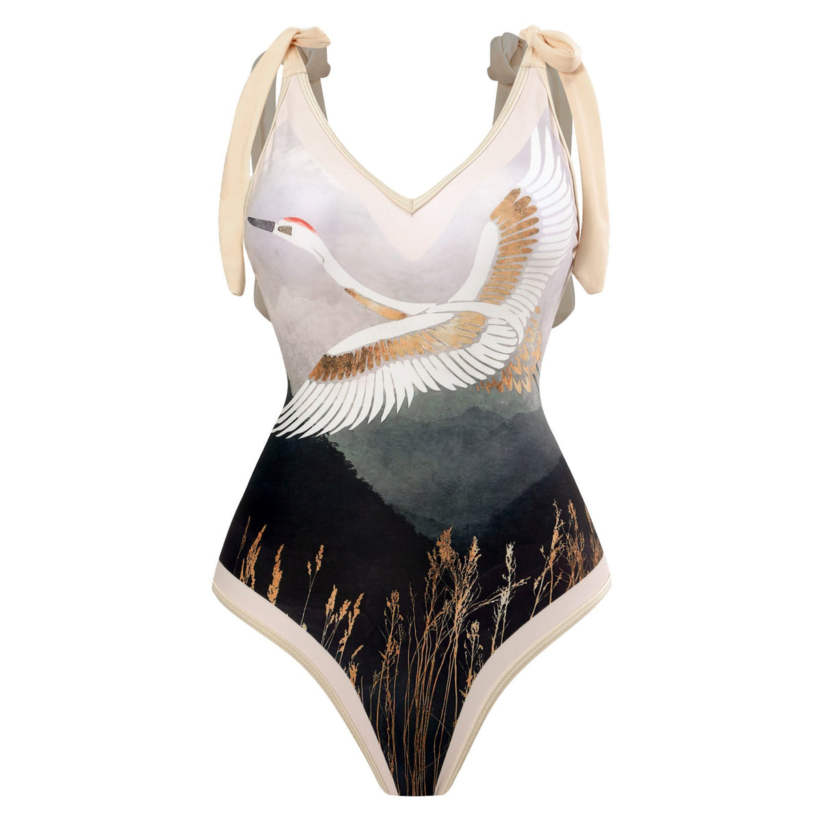 Ladies Strape Shoulder Print One Piece Swimwear SKSW40080T