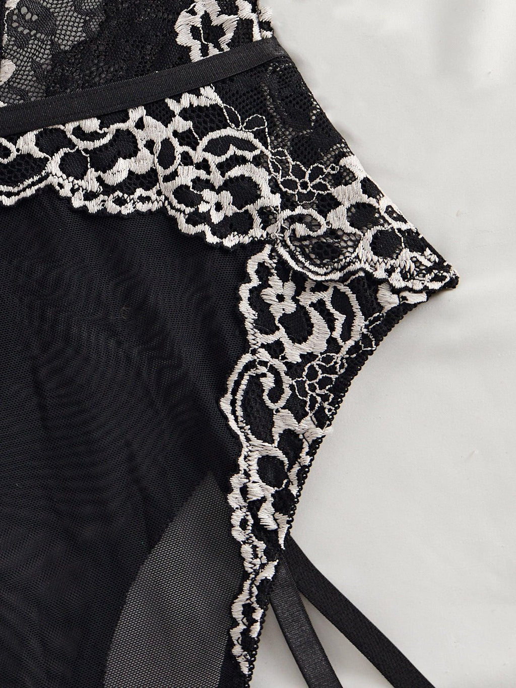 Ladies Sexy Lingerie Floral Lace See Through Teddy SKLG4006