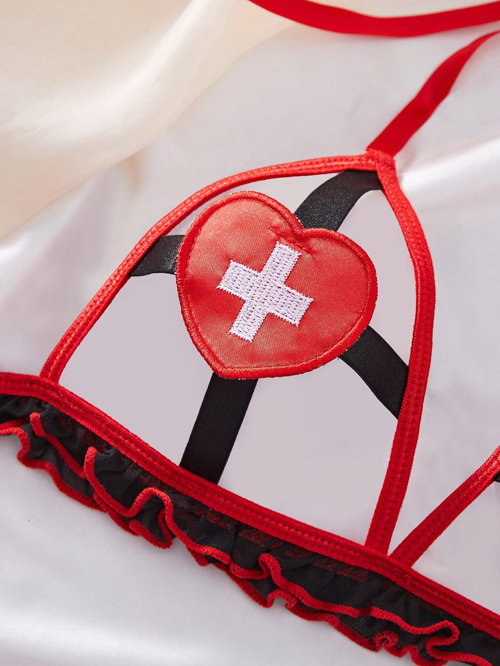Ladies Spicy Costume Nurse 3PCS Lingerie Set SKLG4012