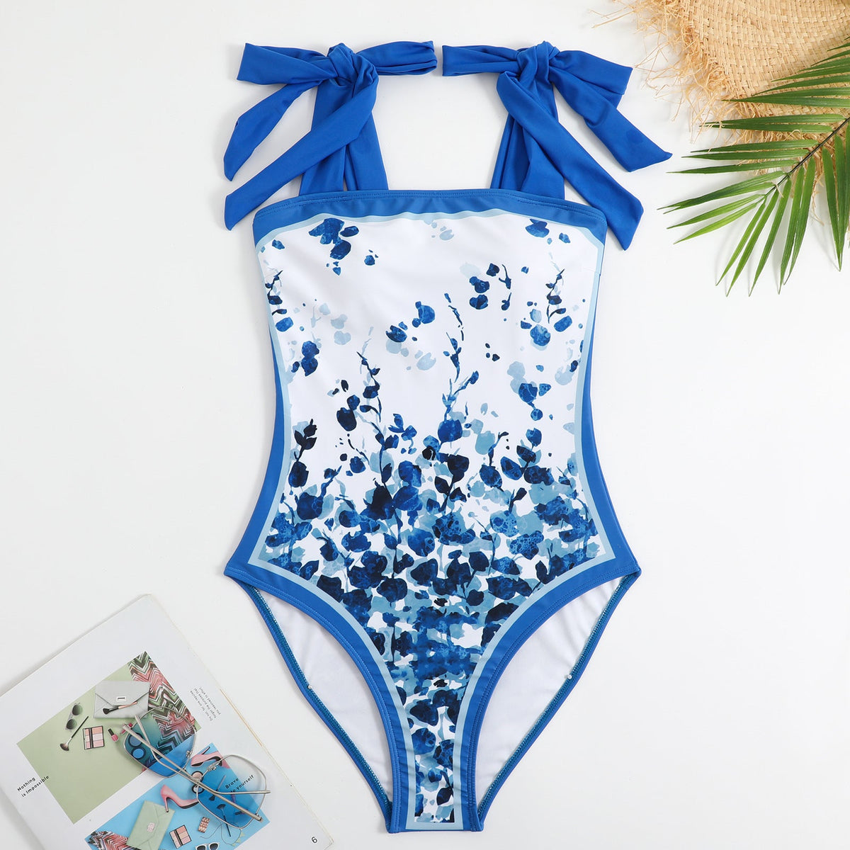 Two Shoulder with Cover One Piece Swimwear SKSW40146