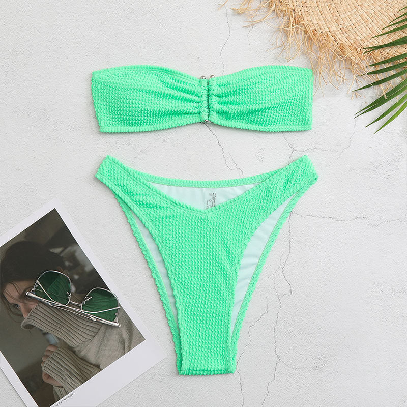 Ladies Bandeau Top 2PCS Bikini Set SKSW40105