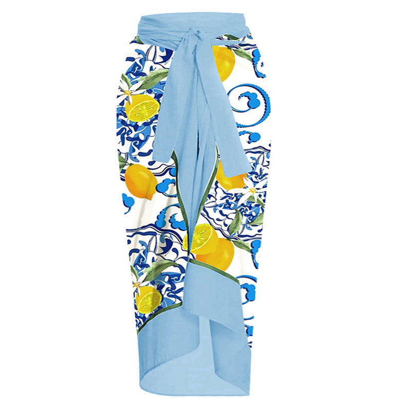 Plus Size Lemon Swimwear with Cover SKSW40147