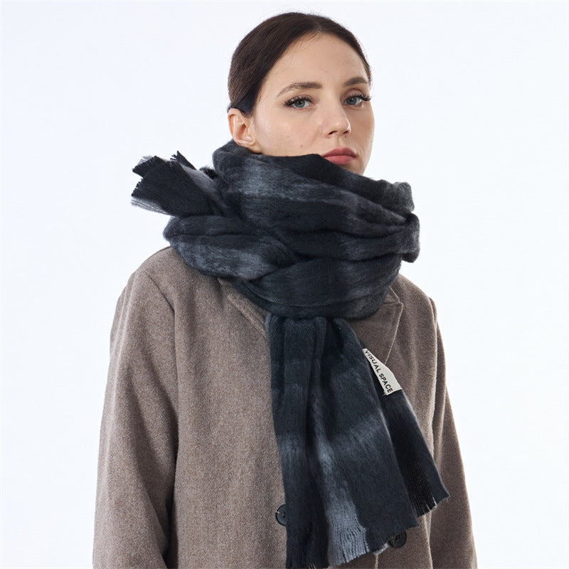Unisex Color Block Plaid Everyday Scarf SKAS4200