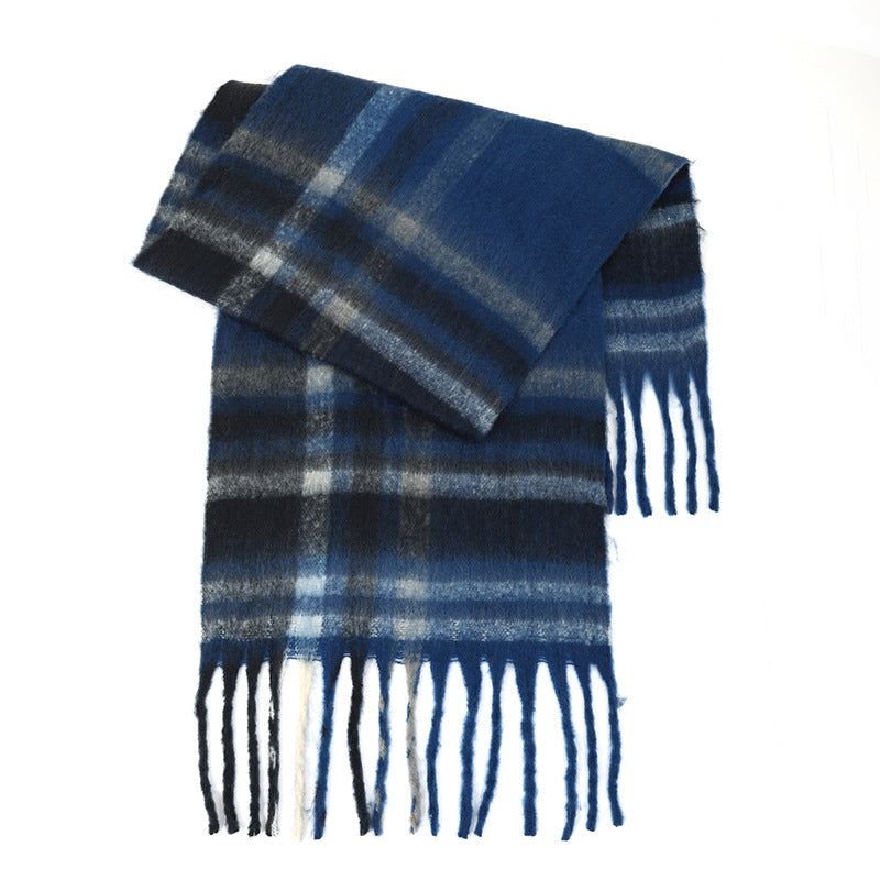Laides Plaid Color Block Everyday Scarf SKAS4203