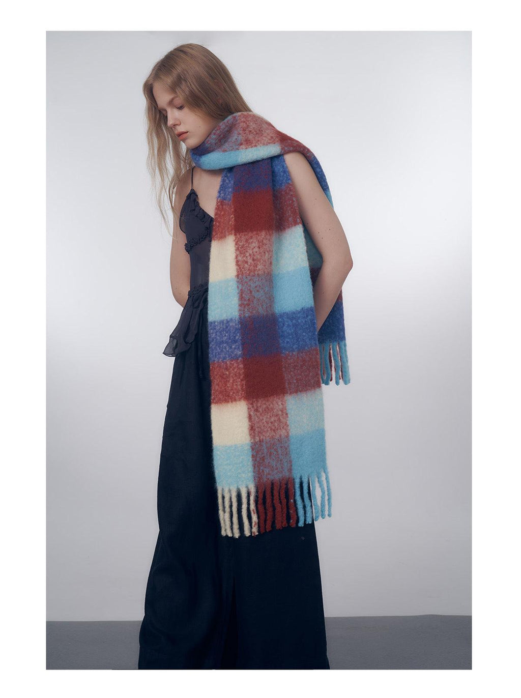 Ladies Color Blocks Simple Scarf YN004