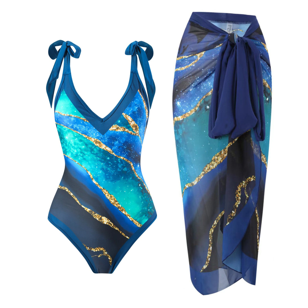 Ladies Strap Shoulder One Piece Swimsuit SKSW40081ST