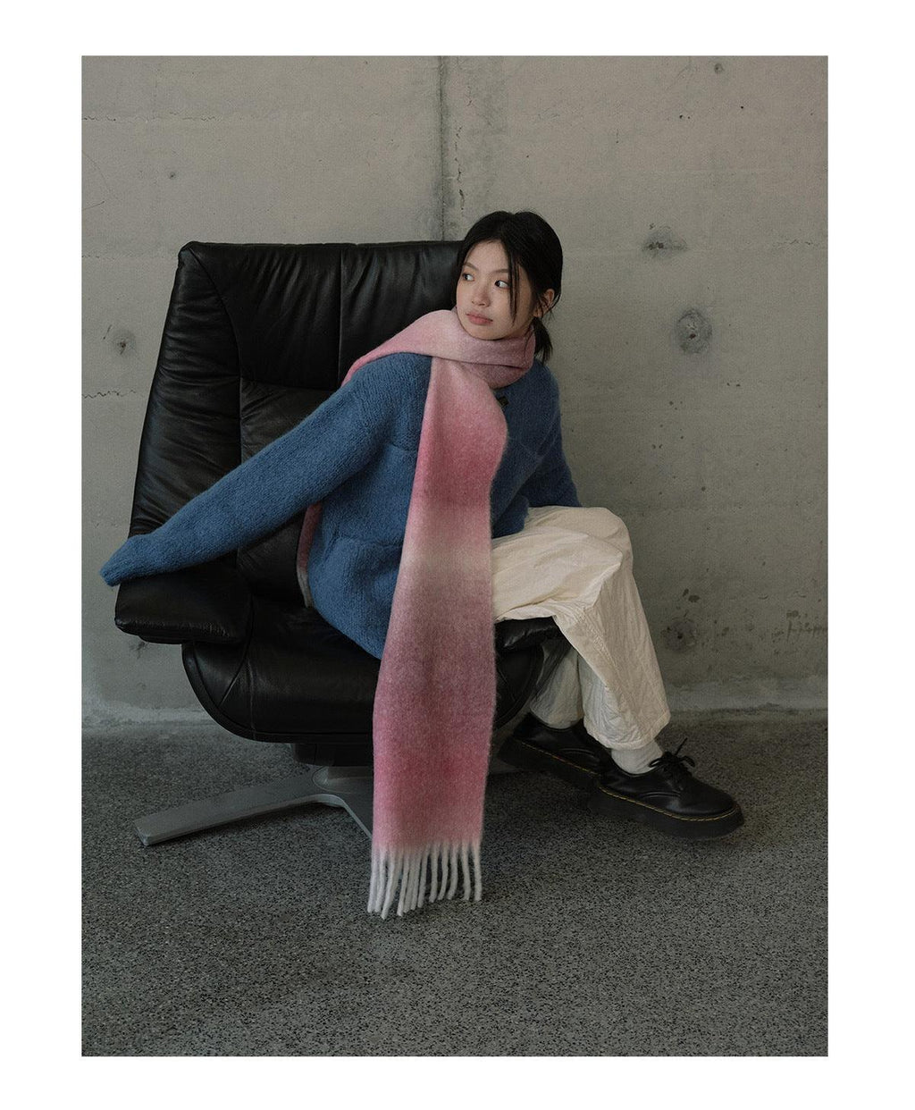 Ladies Gradient Color Simple Scarf YN037