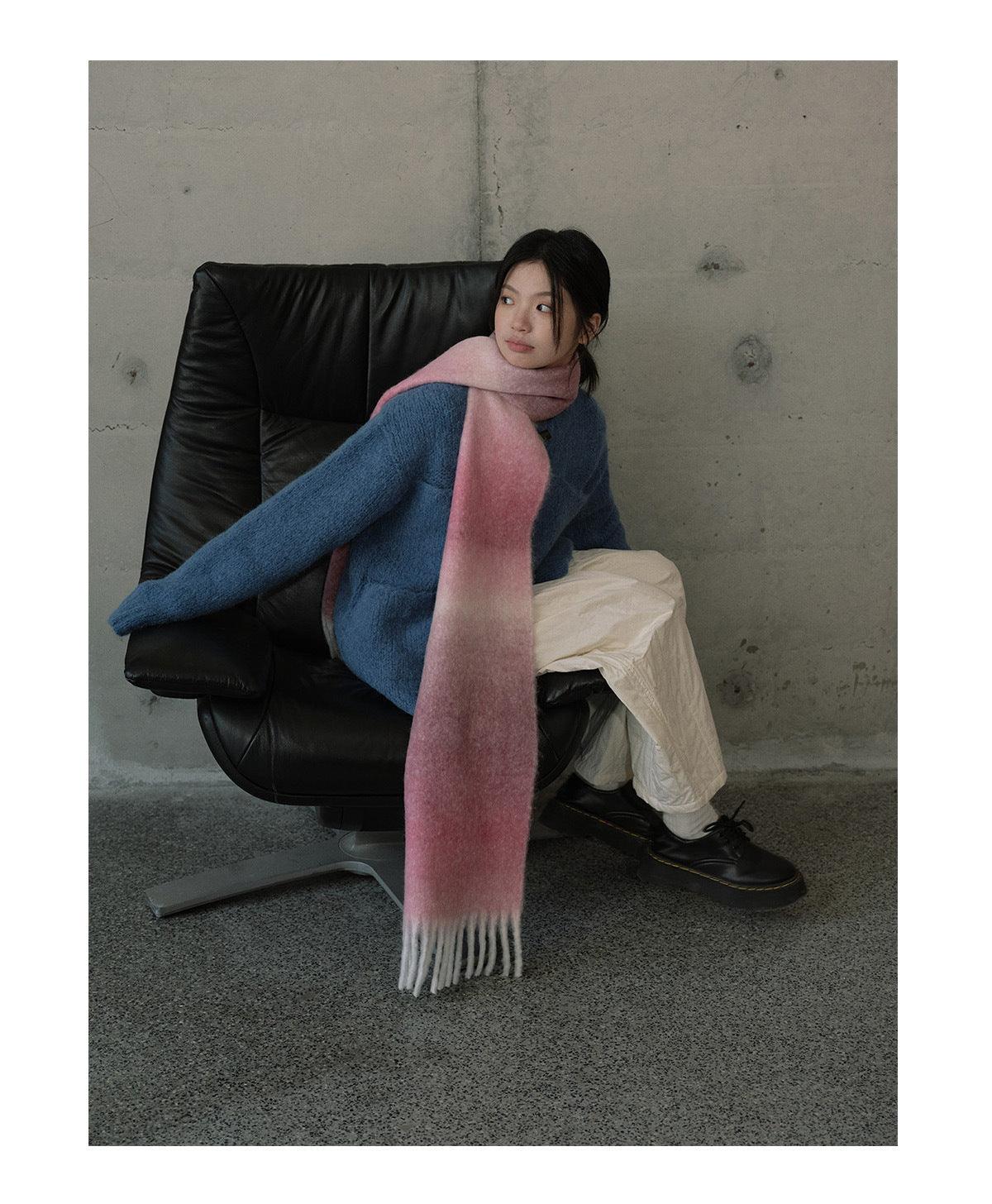 Ladies Gradient Color Simple Scarf YN037