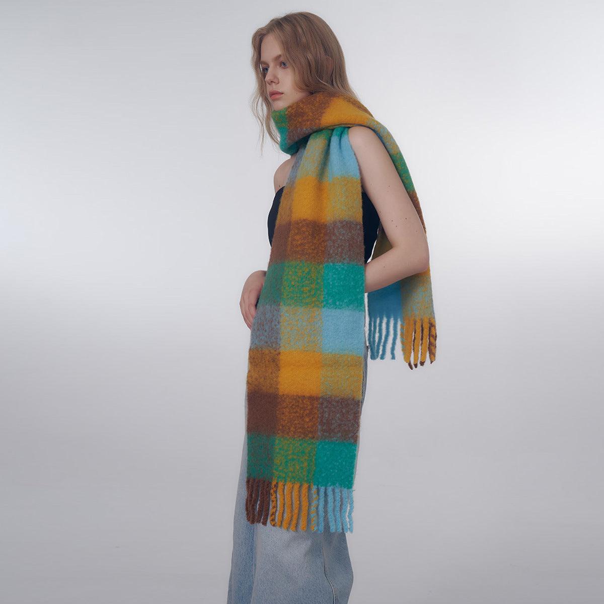 Ladies Color Blocks Simple Scarf YN004
