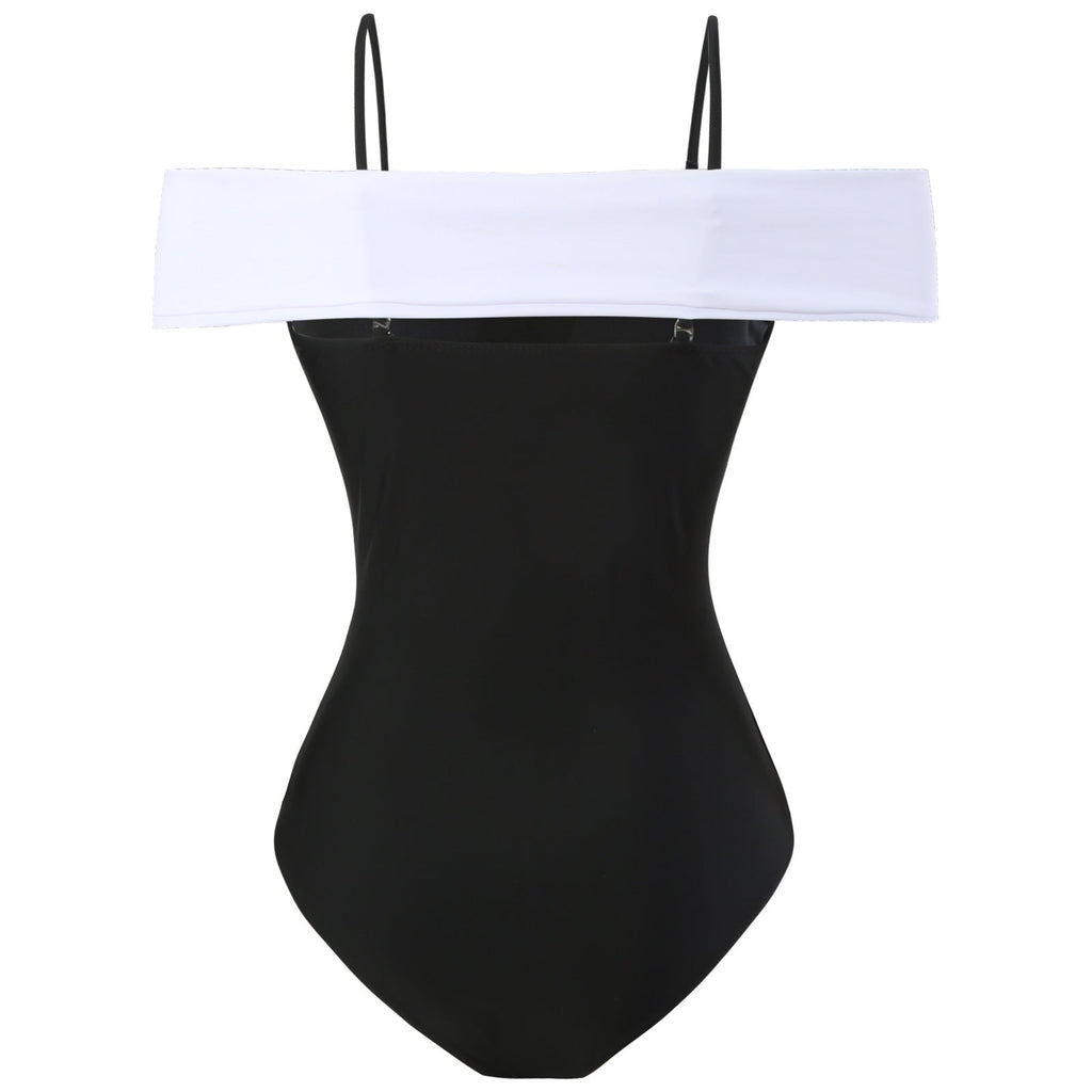 Color Block Bowknot Swimwear with Cover SKSW40151