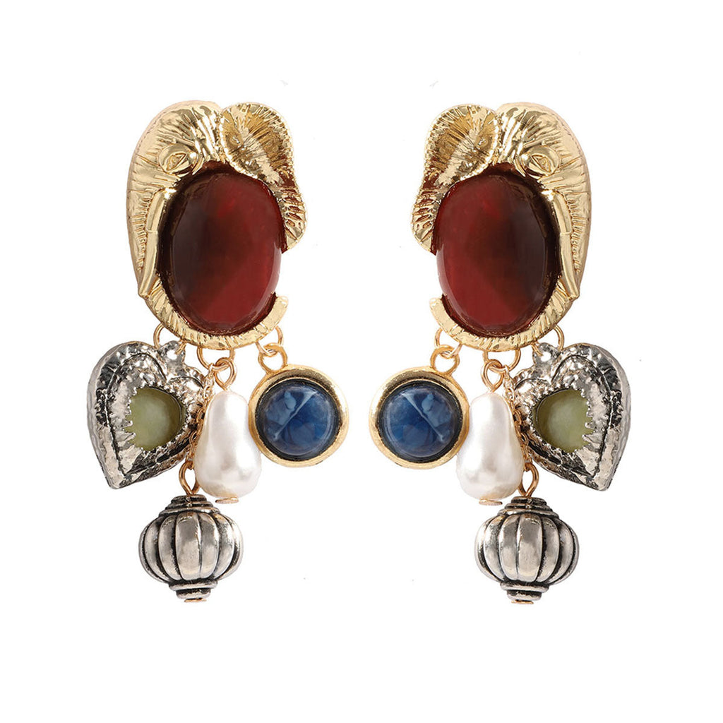 Ladies Vintage Faux Pearl Pandant Earrings SKAJ4227
