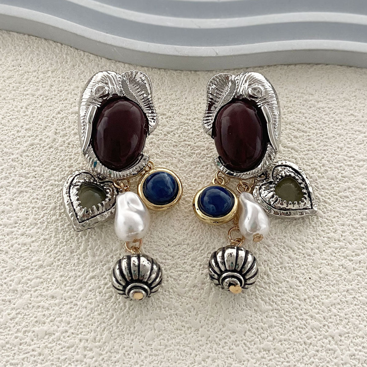 Ladies Vintage Faux Pearl Pandant Earrings SKAJ4227