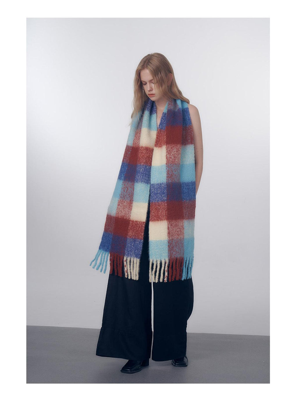 Ladies Color Blocks Simple Scarf YN004