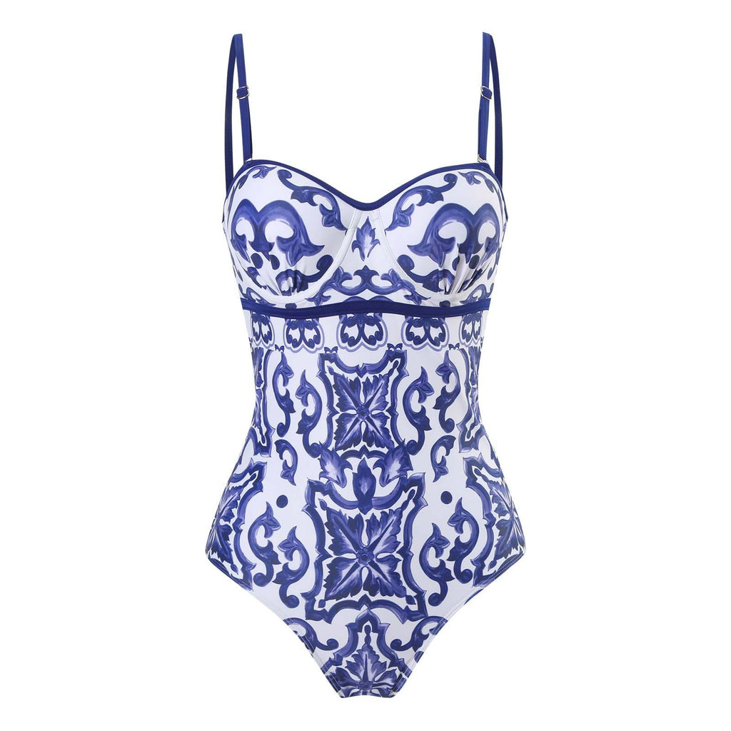 Ladies One Piece Swimwear with Cover Up 8BK3WST78