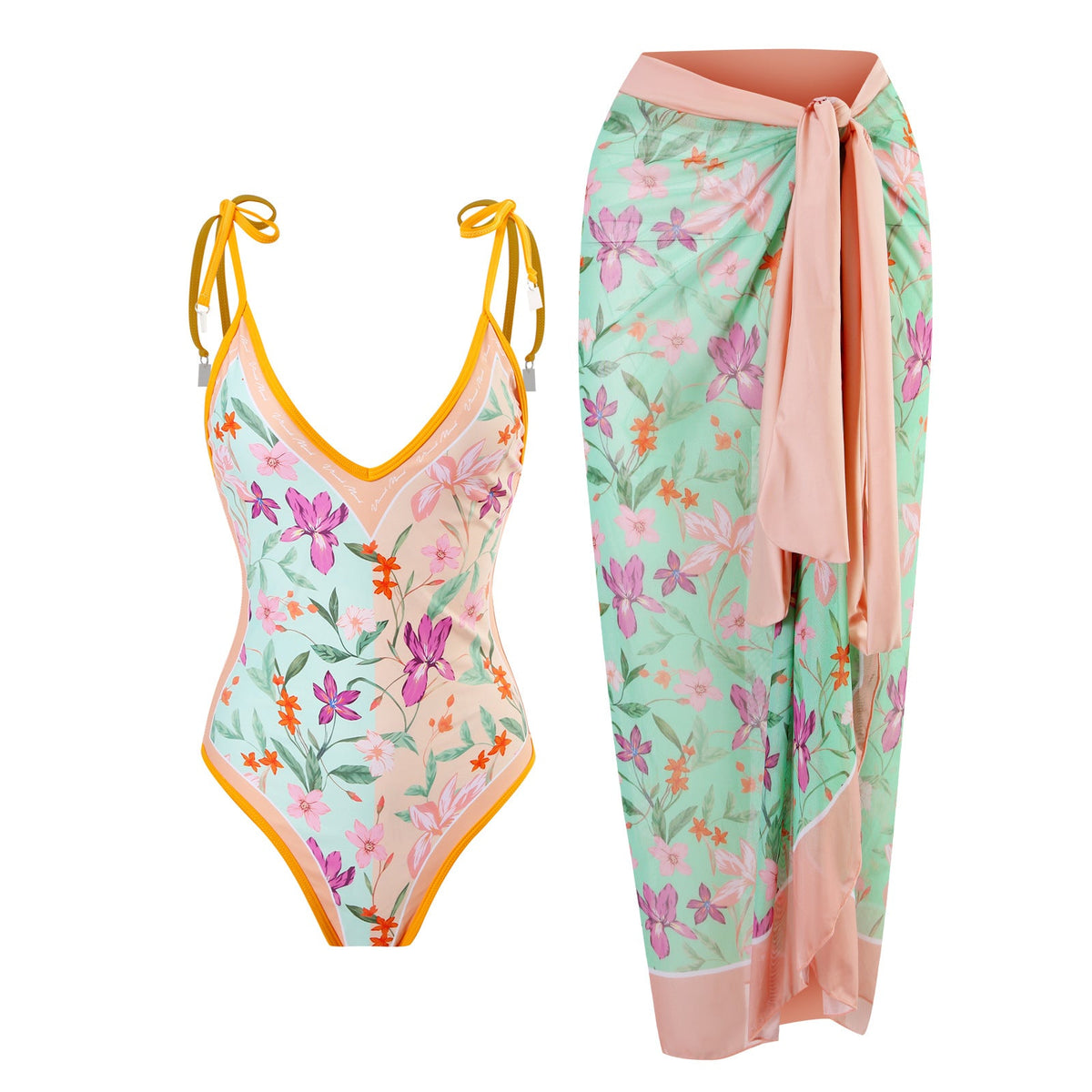 Floral AB Side Reversible One Piece with Cover SKSW40089ST