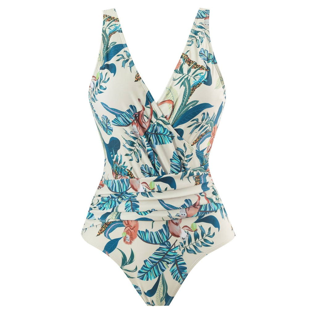 Ladies Print One Piece Swimwear with Cover SKSW40136