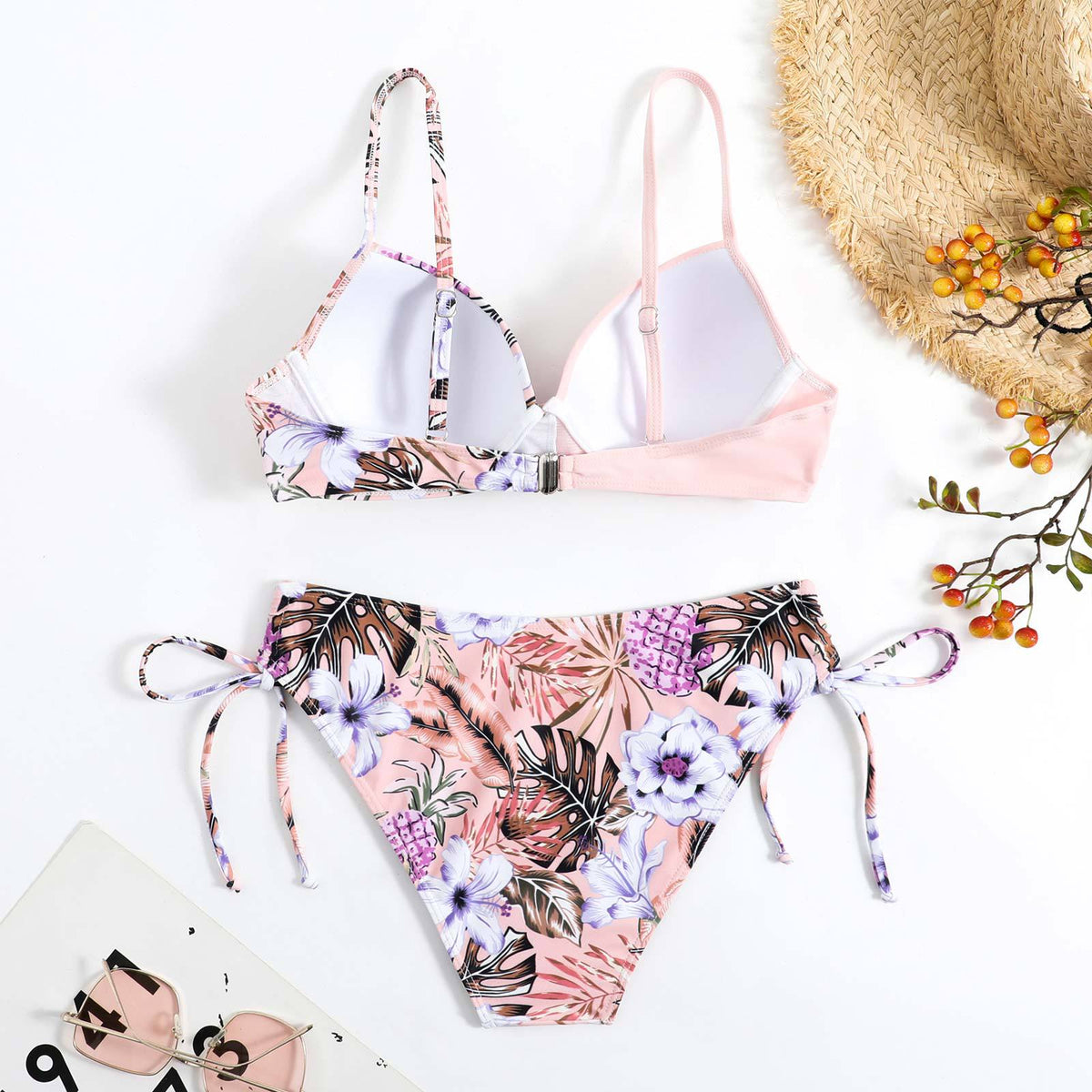 Ladies Floral Print 2PCS Biniki Set SKSW40102