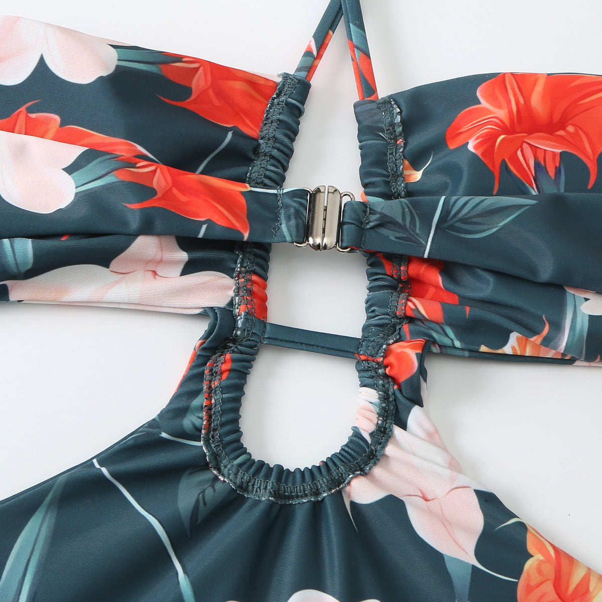 String Halter One Piece Swimwear with Cover SKSW40150