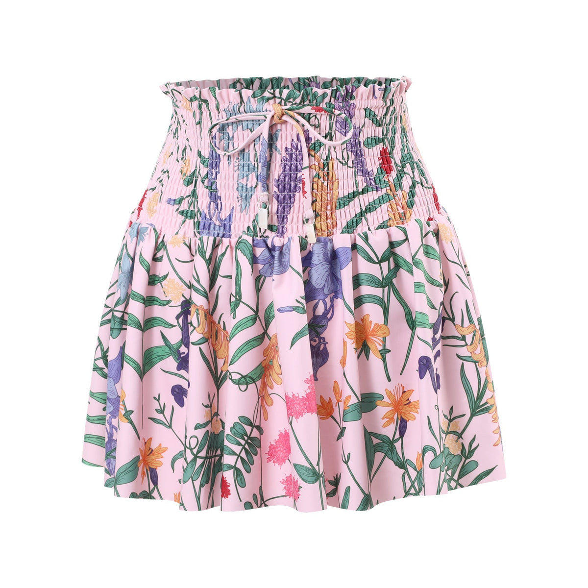 Ladies Floral Elasic Waist Swim Cover Skirt SKSW40088S