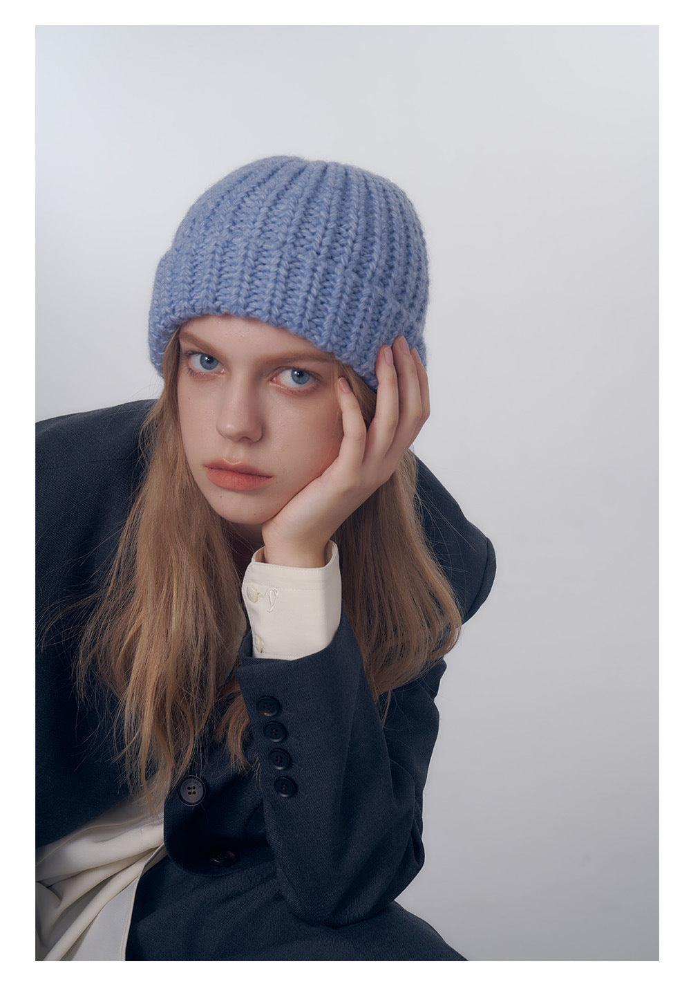 Ladies Solid Color Warm Winter Knit hat YH3025