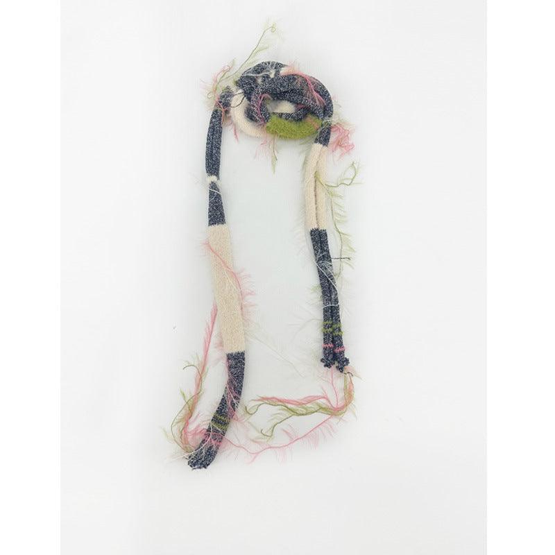 SWEETKAMA Ladies Skinny Vintage Tassel Y2K Scarves YW051