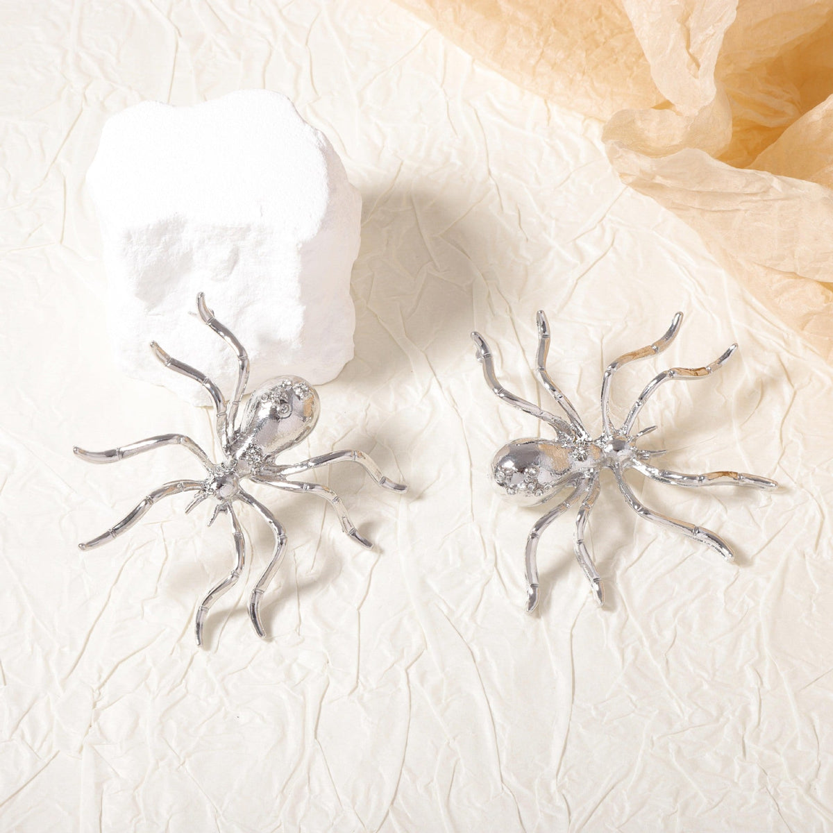 Ladies Golden Spider Earrings SKAJ4228