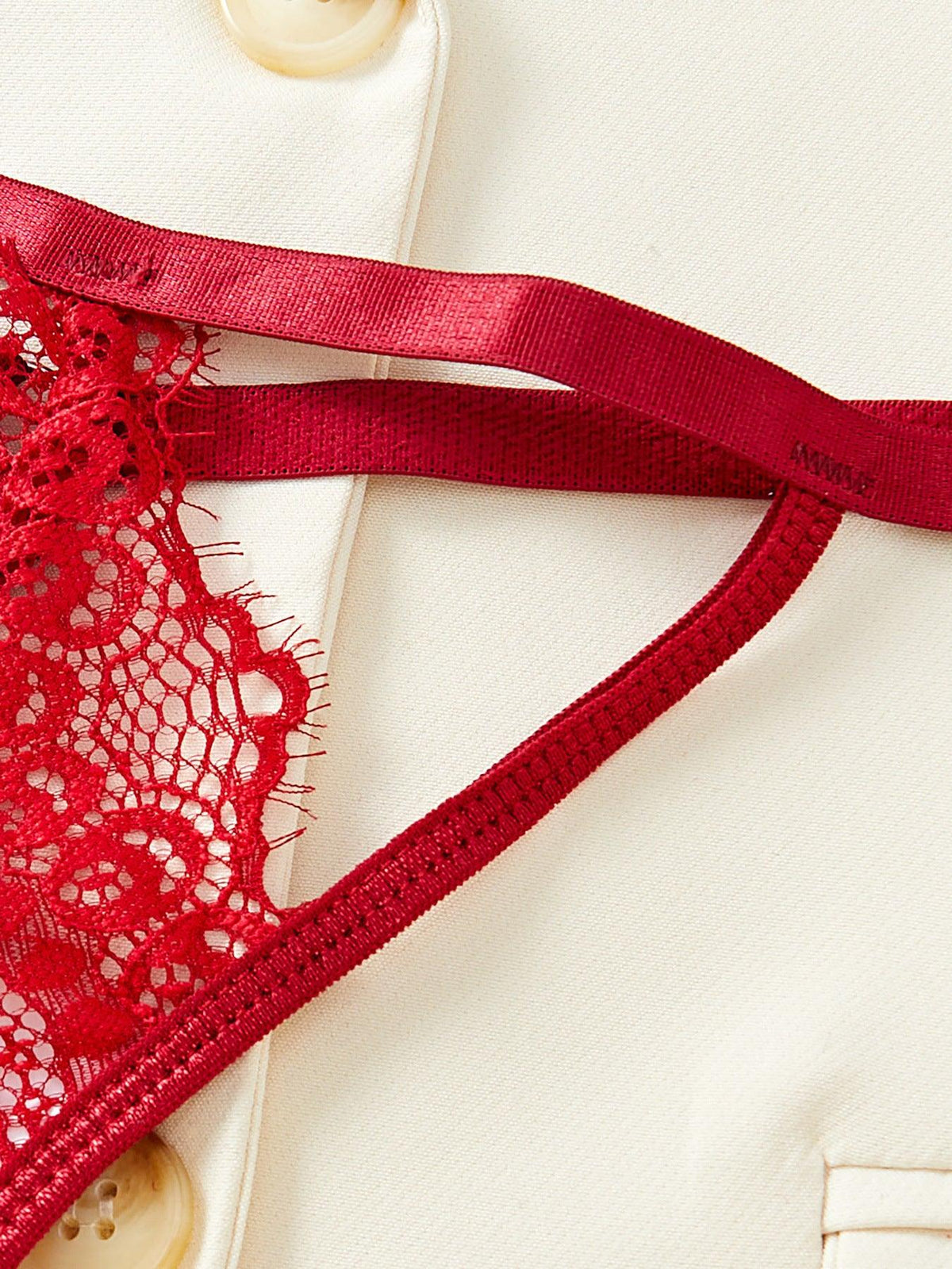 Ladies See Throught Lace Bra Thong 2PCS Lingerie Set SKLG4005