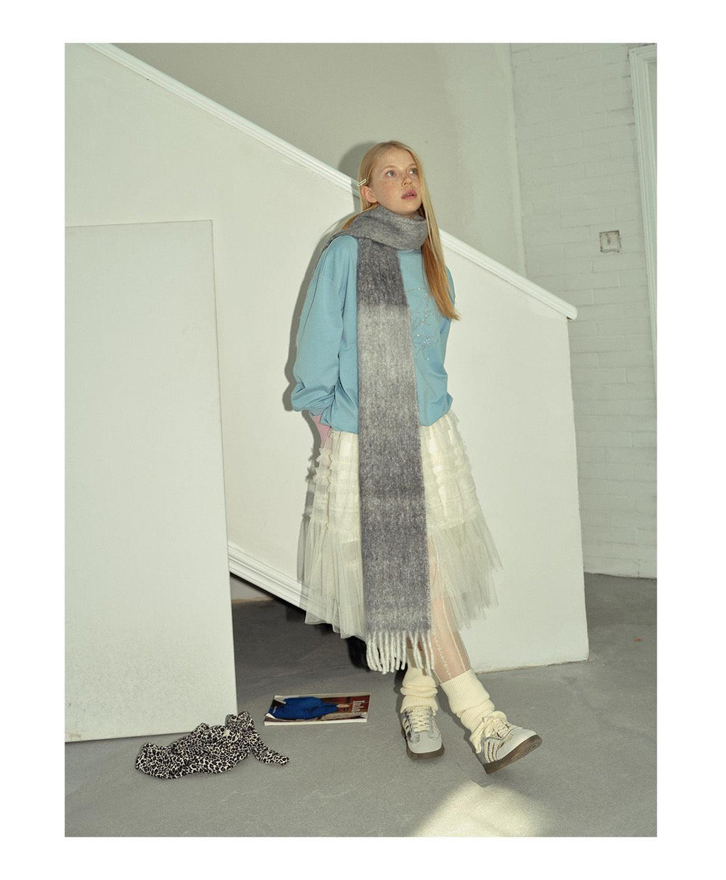 Ladies Gradient Color Simple Scarf YN037