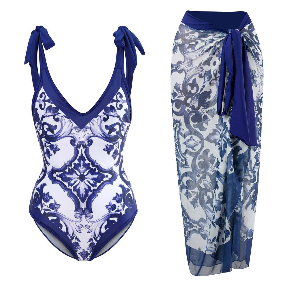 Ladies Strap Shoulder One Piece Swimsuit SKSW40081ST