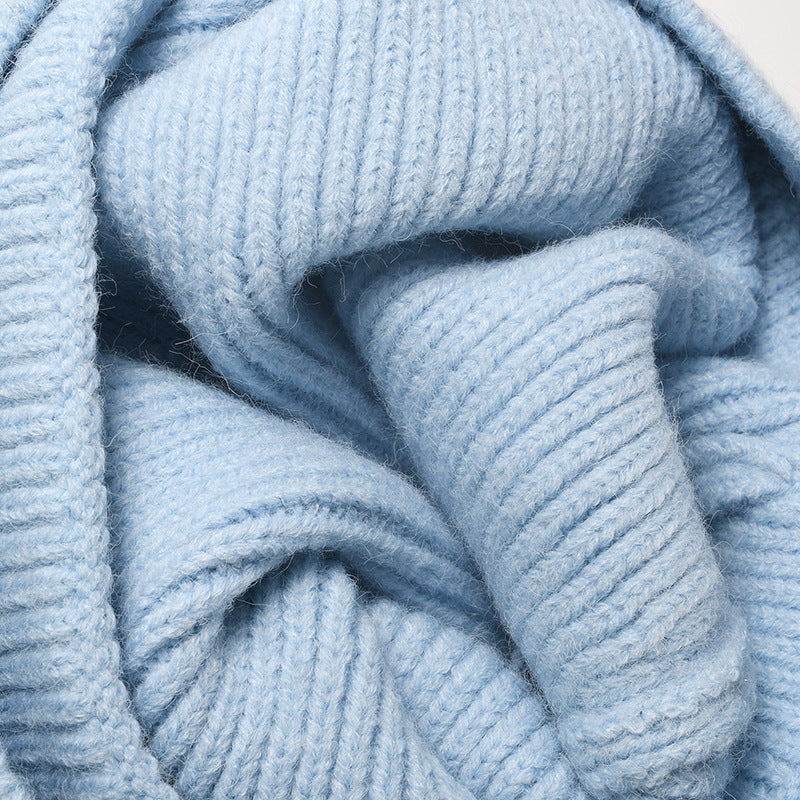 SWEETKAMA Ladies Solid Color Folder Knit Hat SKAH4216