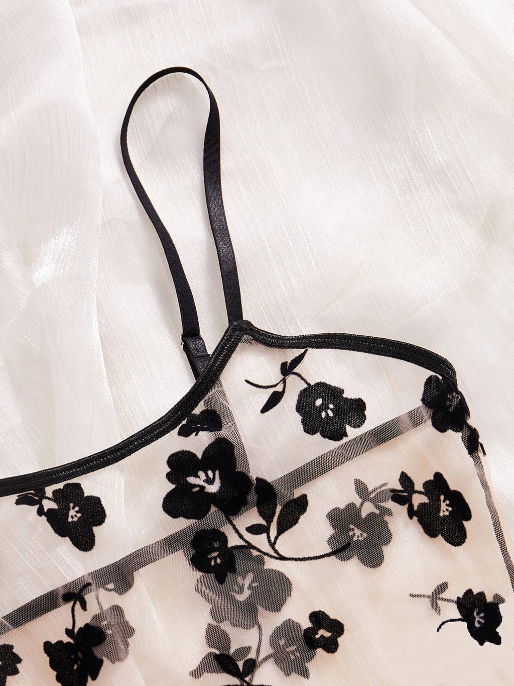 Ladies Floral See Through 2PCS Lingerie Set SKLG4160