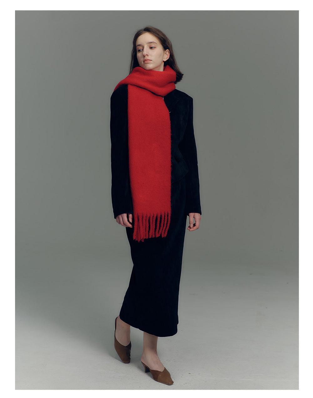 Ladies Solid Color Cashmere Blend Scarves YW032