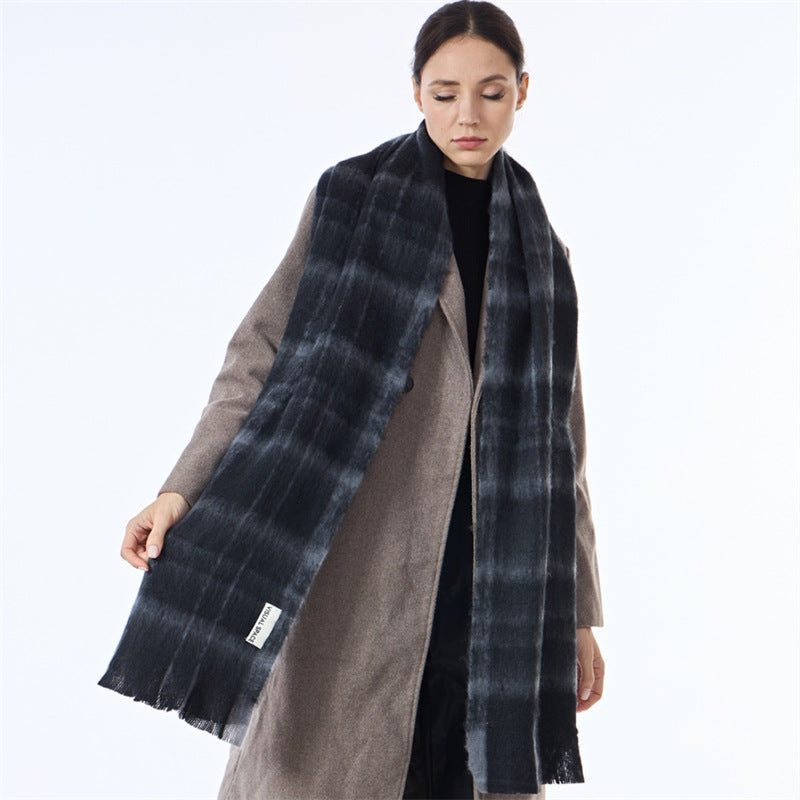 Unisex Color Block Plaid Everyday Scarf SKAS4200