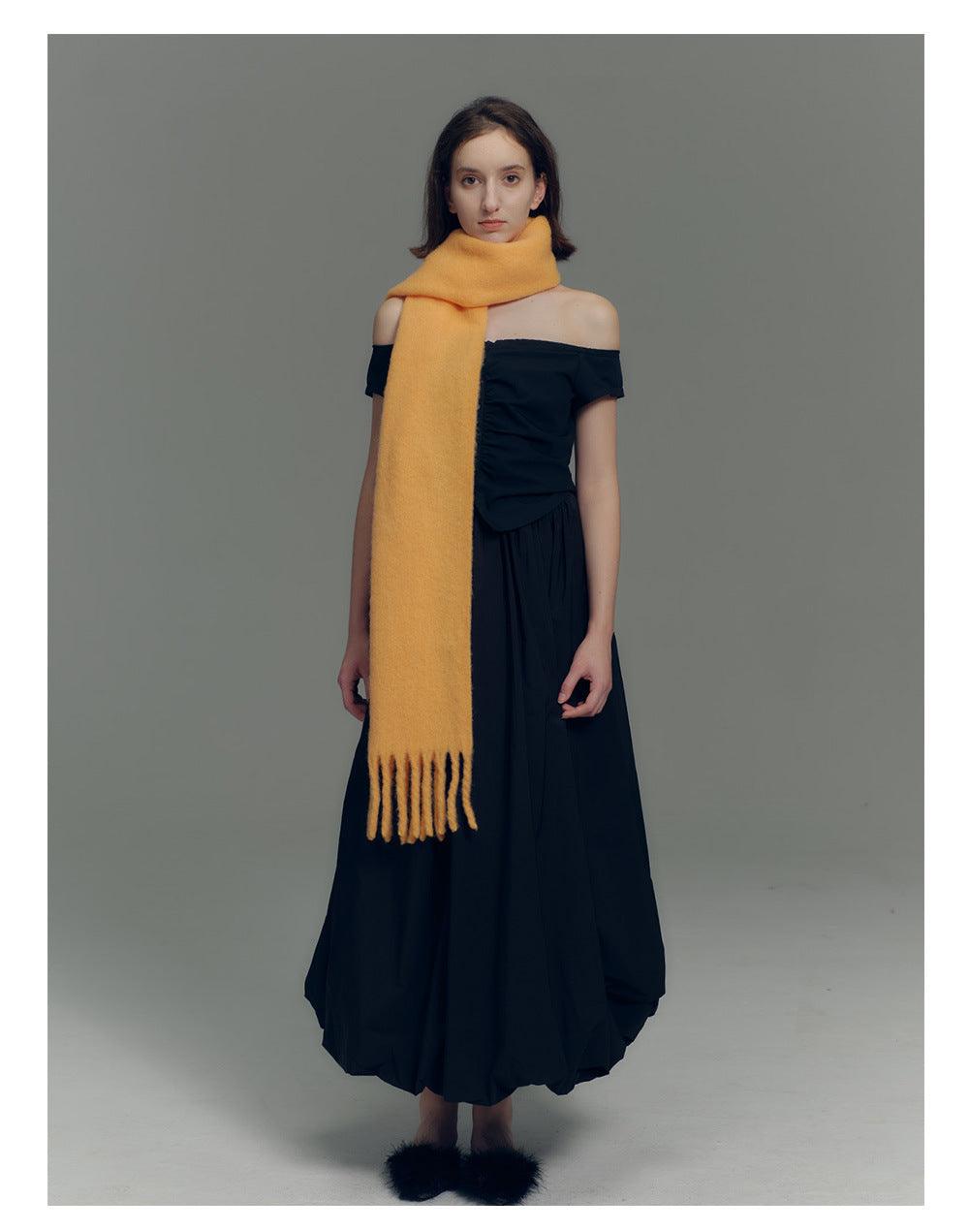 Ladies Solid Color Cashmere Blend Scarves YW032