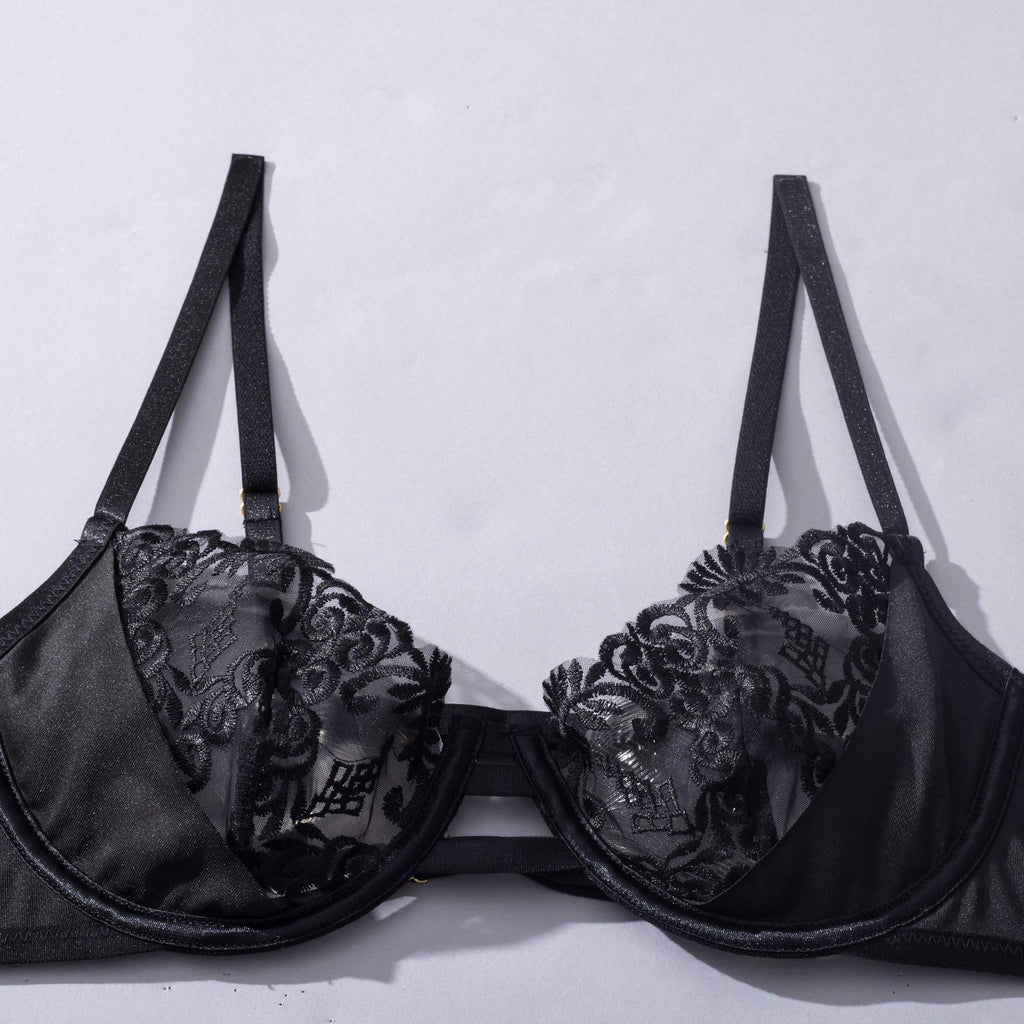 Ladies Floral Embroidery 3PCS Lingerie Set SKLG4156