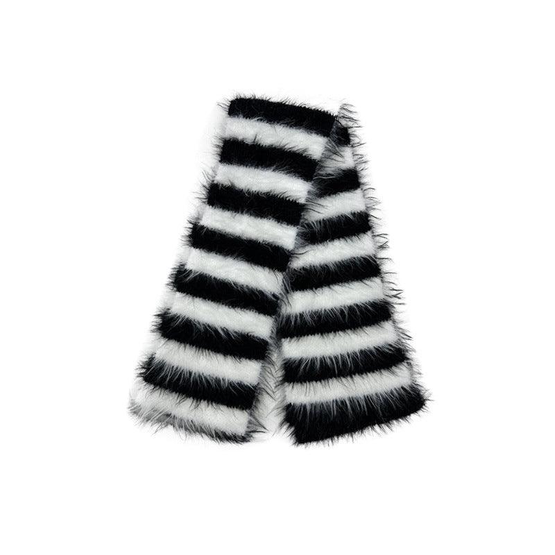 Ladies Color Block Stripe Soft Knit Scarf YW3044