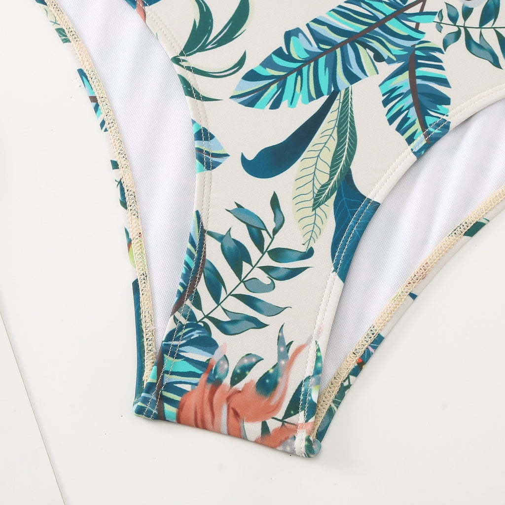 Ladies Print One Piece Swimwear with Cover SKSW40136