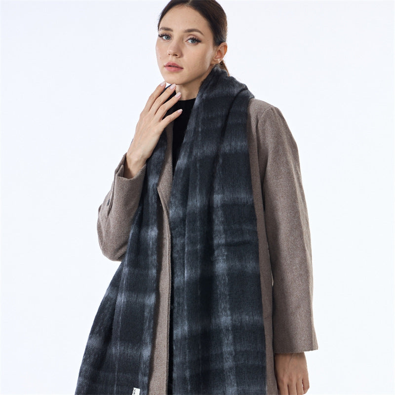 Unisex Color Block Plaid Everyday Scarf SKAS4200