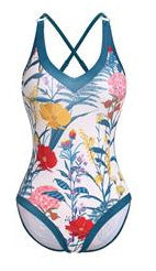 Ladies Floral One Piece Swimwear with Cover SKSW40153