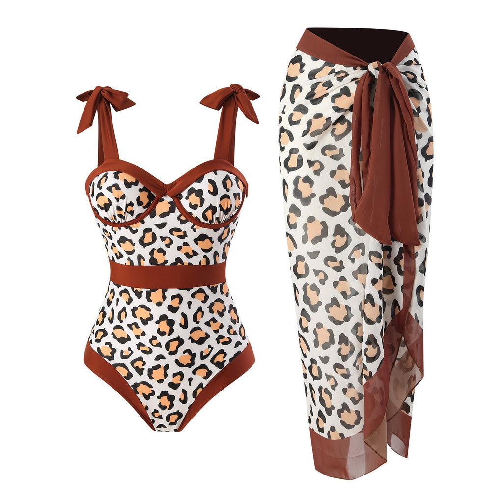 Strape Shoulder One Piece Swimwear with Salong SKSW40116