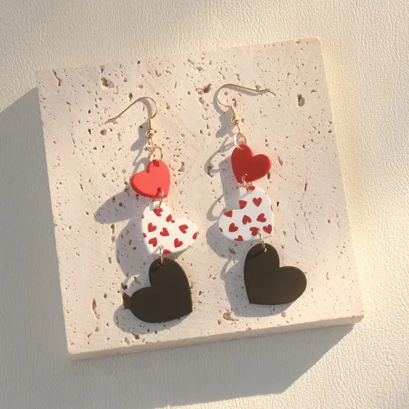 Ladies Valentine Heart Pandent Earrings SKAJ4220