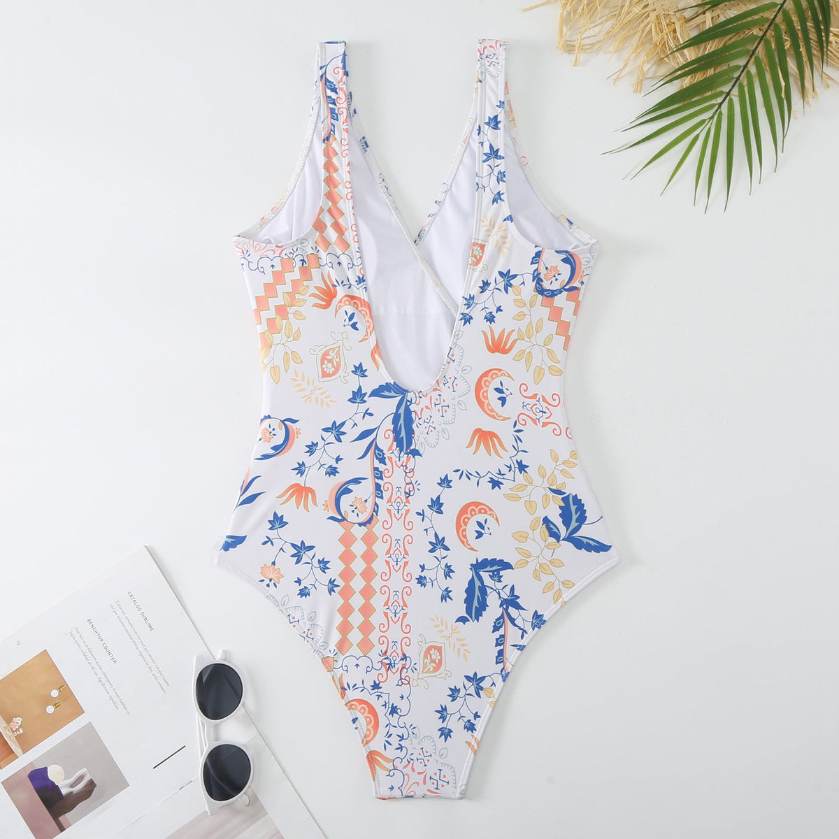 Ladies Print One Piece Swimwear with Cover SKSW40136