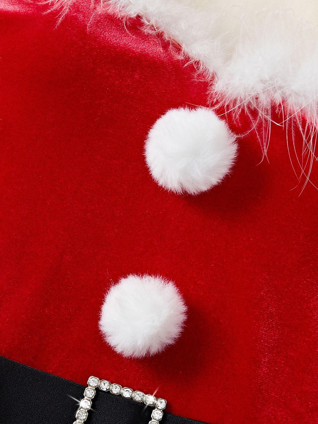 Ladies Christmas Miss Rabit Red Velvet Fluffy Teddy Set SKLG4007