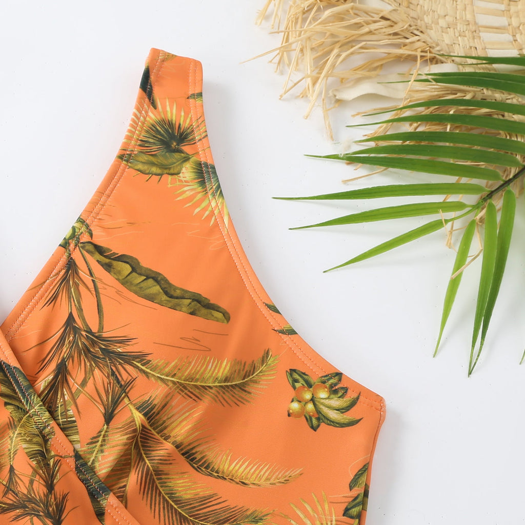 Ladies Print One Piece Swimwear with Cover SKSW40136